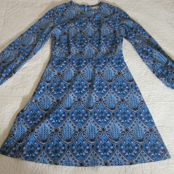 LOFT Blue Patterned Dress - Picture 2 of 8